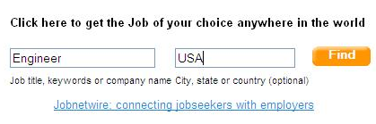 Jobnetwire seach box